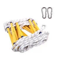 Emergency Fire Ladder Safety Rope Escape Ladder with Carabiners Lifesaving Rock Climbing Home Engineering Rescue Rope Ladder