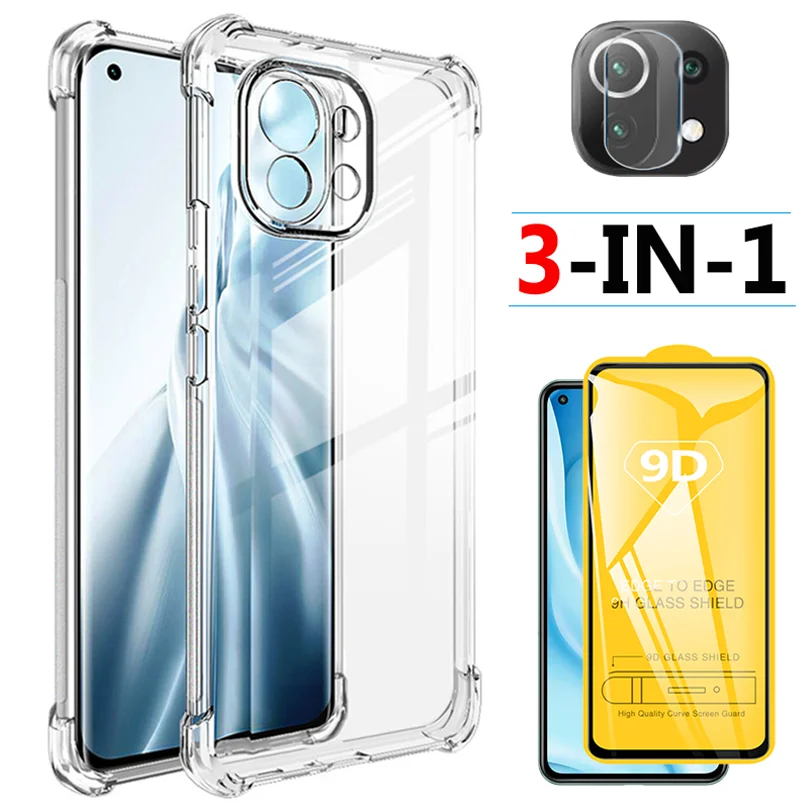 

Transparent Silicone Case on Xiaomi 11t Pro mi11i mi 12 12x 12pro Original Phone Color Shockproof Case for Xiaomi 11 Lite 5G ne