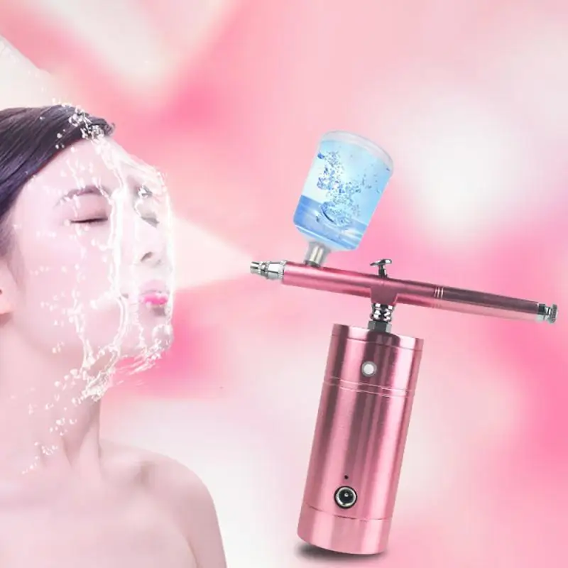 Barato Mini Compresor De Aire Portátil Recargable, PISTOLA DE PULVERIZACIÓN De Pintura, Aerógrafo Para Arte De Uñas, Tatuaje Manualidad, Pastel, Pulverizador De Niebla