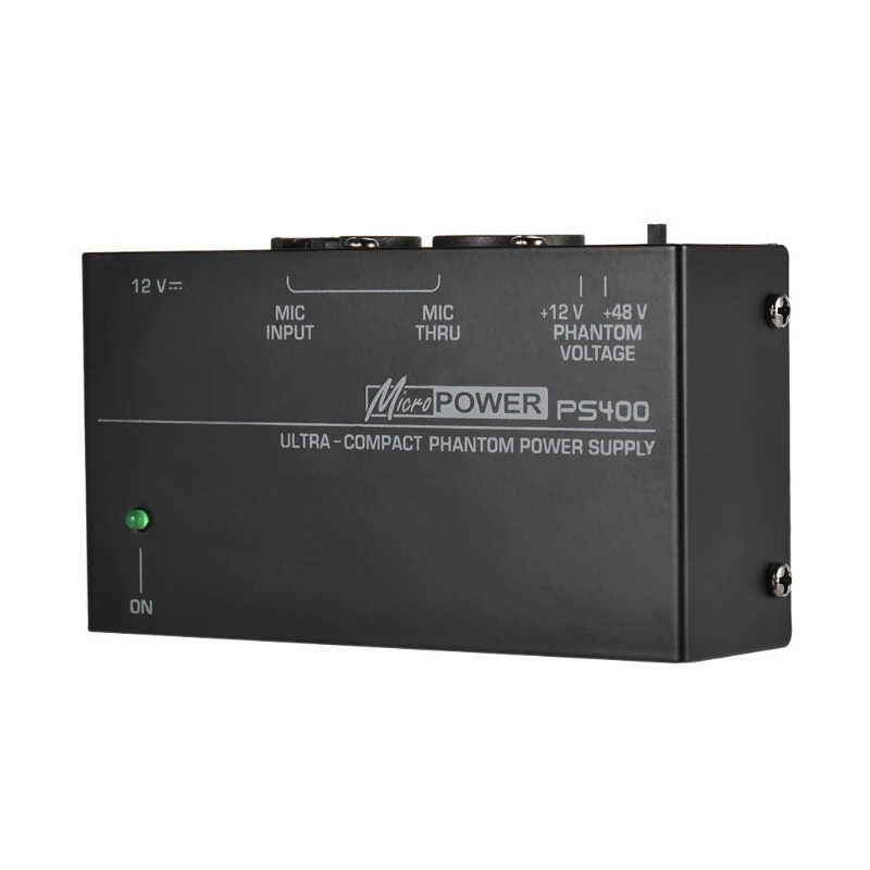 

+12V or +48V Phantom Power -Studio For Condenser Mic