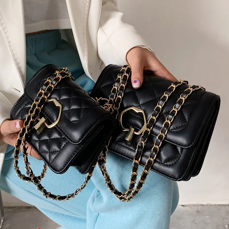 

Высококачественные европейские и американские сумки-мессенджеры на цепочке, новинка 2021, корейская мода, женская Повседневная маленькая кв...