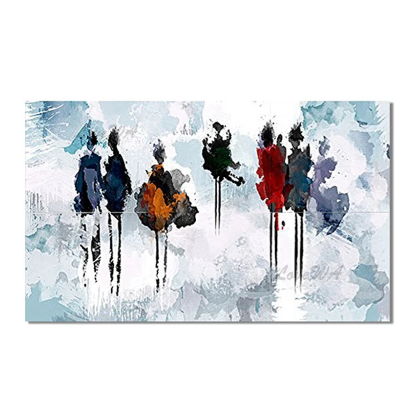 

Textured Abstract Figures Art Handmade Oil Painting Canvas Wall Art Oil Paintings Wall Picture Hangings Art For Living Room