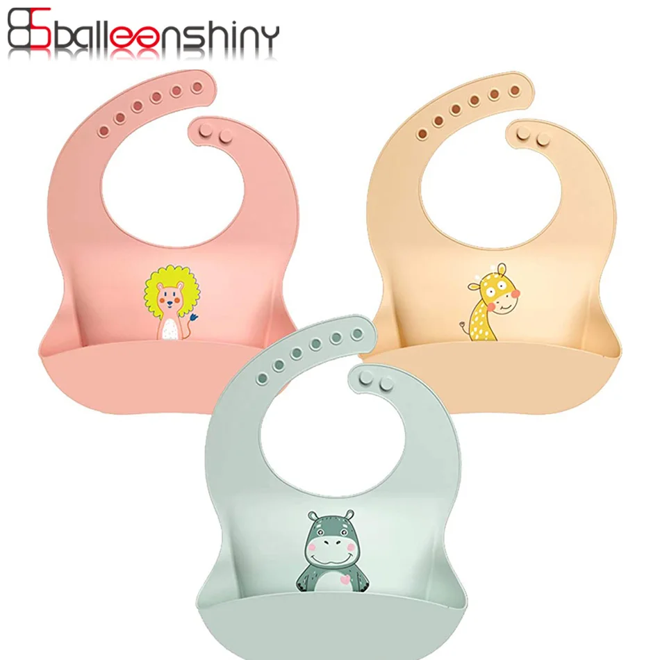 

Balleenshiny детские силиконовые нагрудники, водонепроницаемые нагрудники для кормления с пищевым уловителем, мягкие нагрудники, Легкая очистка, для малышей, новорожденных