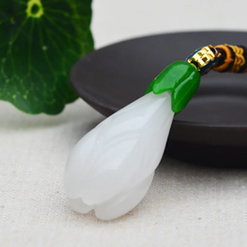 Бесплатная доставка кулон из натурального белого нефрита с нефритовым камнем