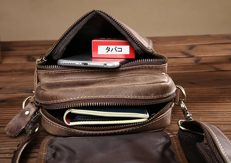 

Men's Shoulder bags Retro Brown Purse Outdoor Multipurpose Purse Messenger bags