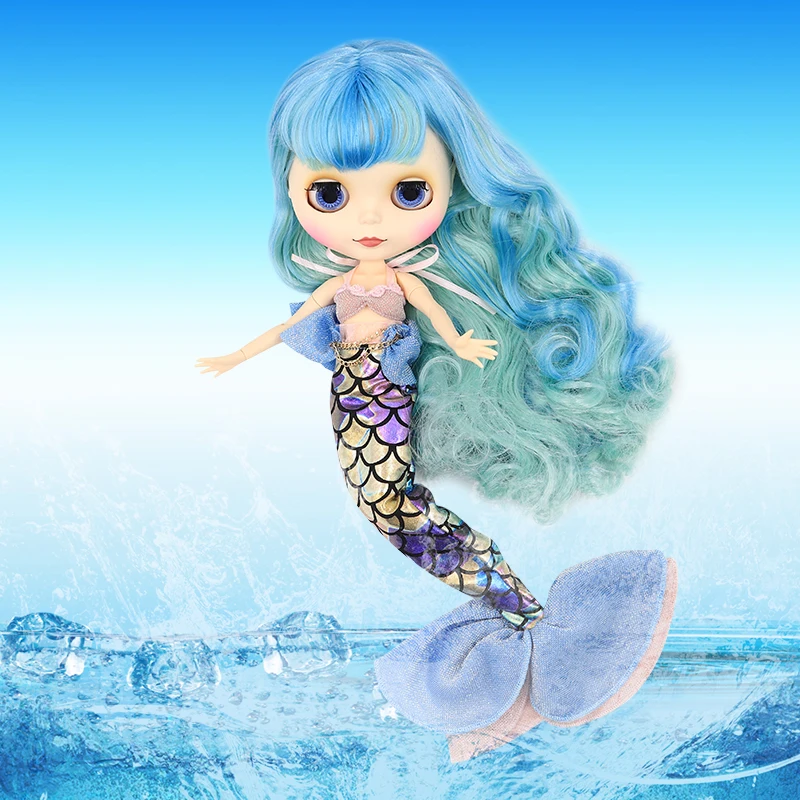

Mermaid Dress and Bra Set Doll Clothing for Blyth Dolls ICY Azone Gifts for Girls Baby Doll Toy Doll Clothes Accessories