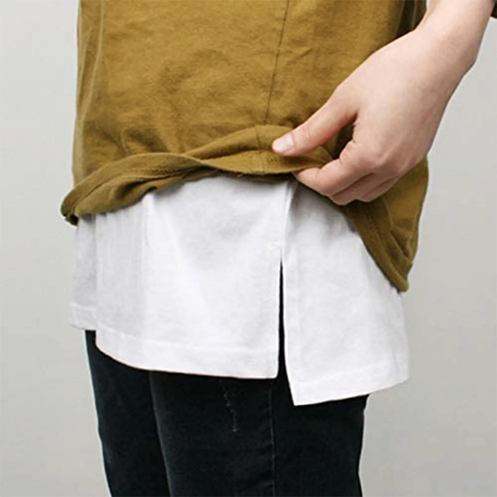 

Spring Summer A Shirt False Mini Skirt Show Thin Short Skirt Fake Hem Half-body Skirts Women All-match Wear Half Skirt