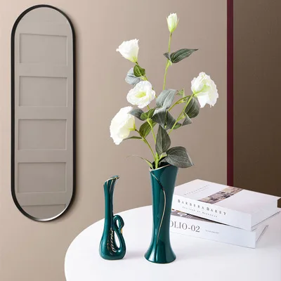 Nordic росконые Керамические золотого цвета с изображением ваза в форме лебедя