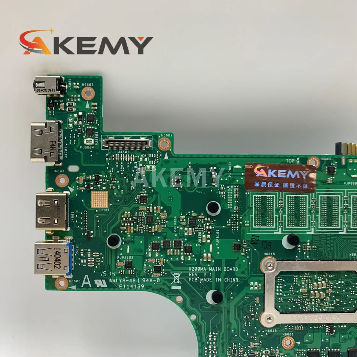 

Akemy X200MA Motherboard For Asus F200M X200M X200MA Laptop motherboard Mainboard 4 Cores-CPU 2G-RAM