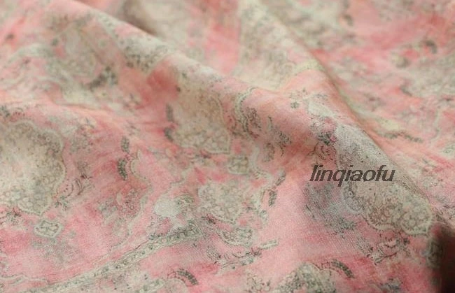 Ткань для платья ramie с цифровой печатью|Ткань| |