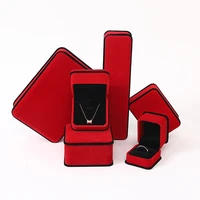 2021 new flannel jewelry box earring ring pendant organizer box wedding engagement gift package case for display