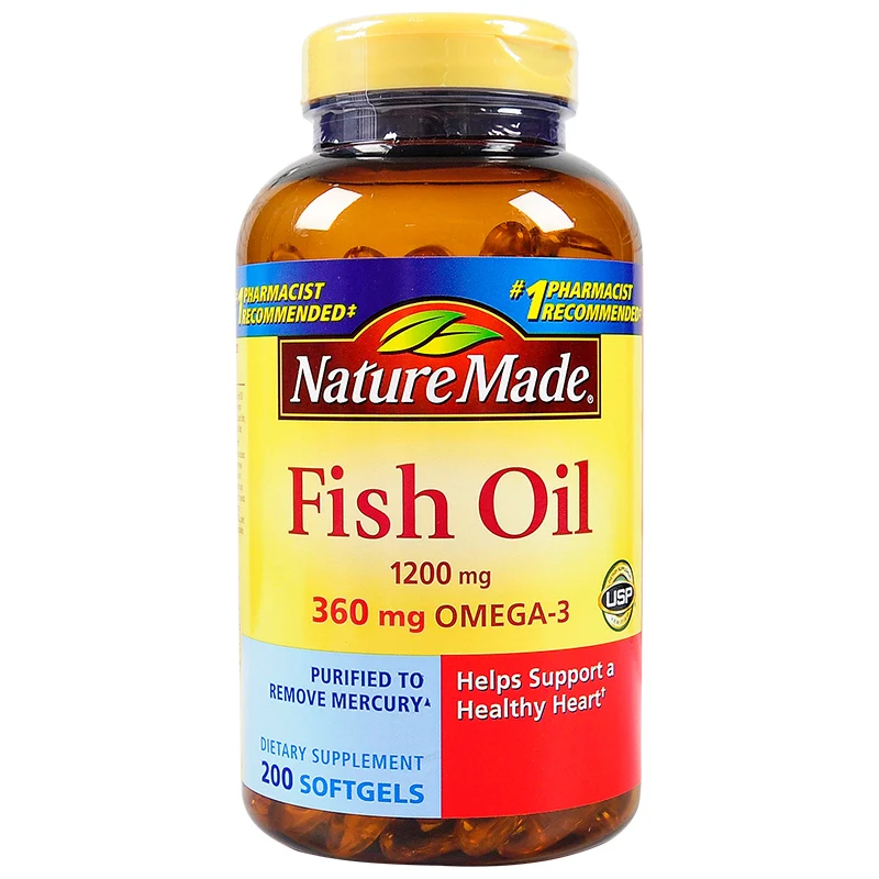 

Original Fish Oil 1200 mg 360 mg omega-3 200pcs Free shipping