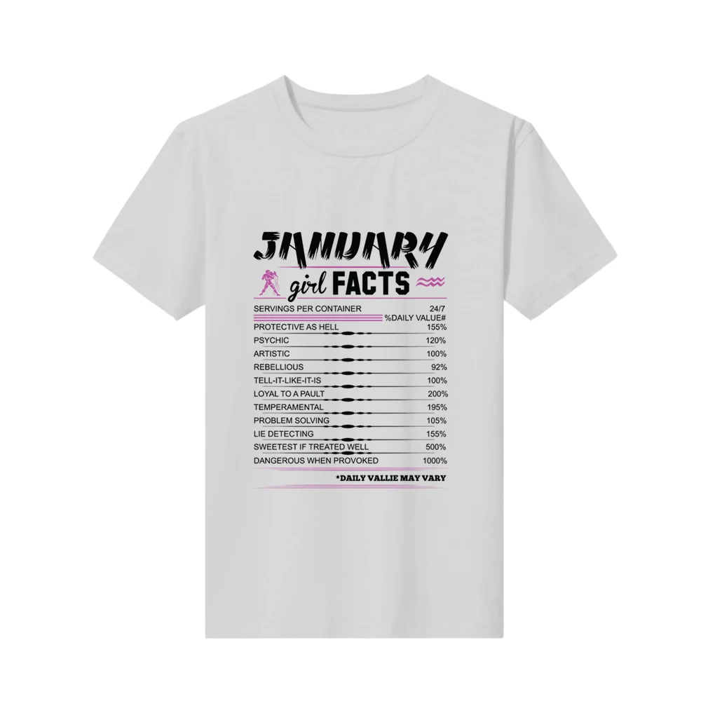 Января девушка факты Водолей Для мужчин футболка фитнес футболки мужские