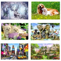1000pcs adult kids puzzle jigsaw deer cat animal peacock landscape game toy gift