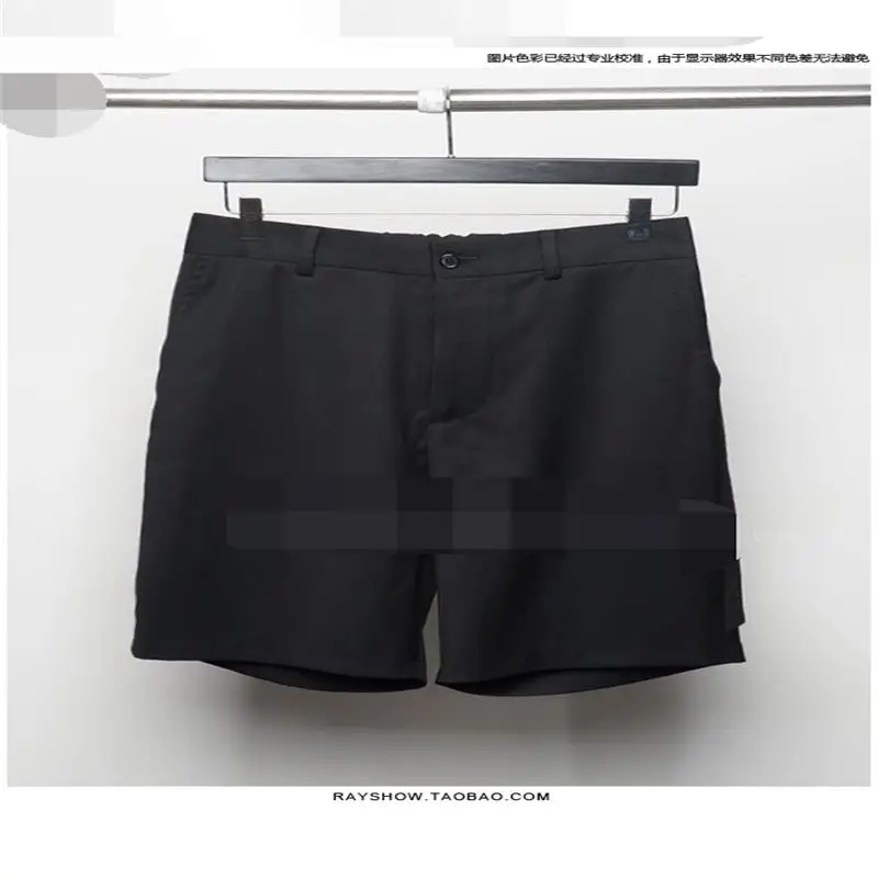 

Men's Shorts Summer New British Style Pure Color Simple Fashion Irregular Diagonal Design Trend Suit Shorts