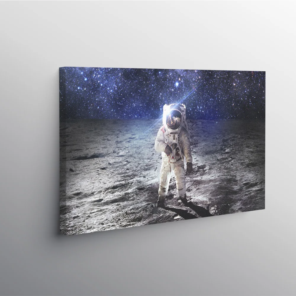 Астронавт Космос научная фантастика Плакат рамка деревянная Холст Картина
