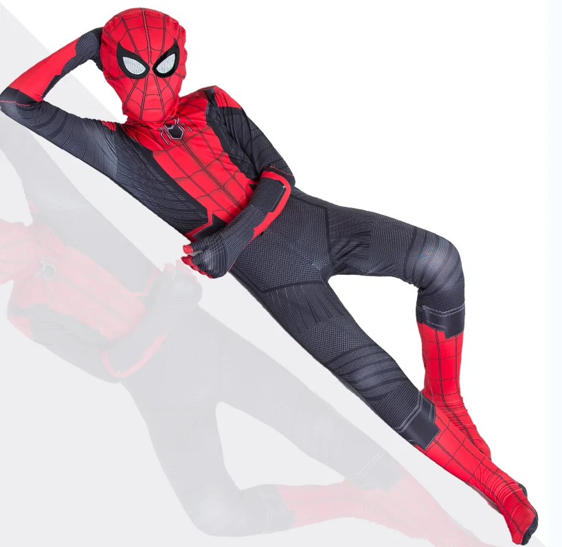 2019 с человеком-пауком далеко от дома Питер Паркер Косплэй костюм зентай