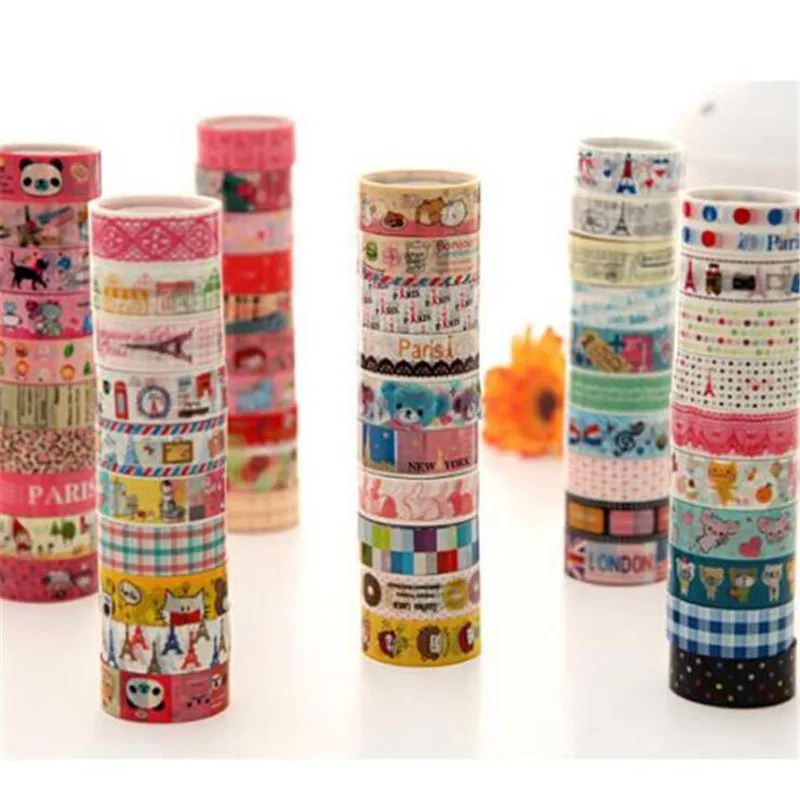 10 шт./упаковка разноцветная офисная клейкая лента 5 метров | Канцтовары для офиса