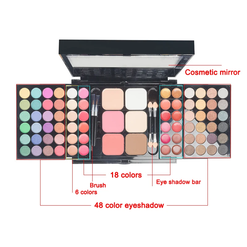 Оптовая Продажа 78 цветов макияж палитра матовые тени для век стойкая шелковистая