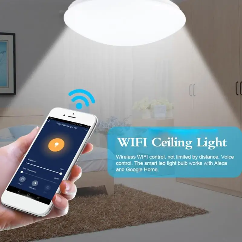 Машинка для стрижки 48 Вт умный современный светодиодный потолочный светильник