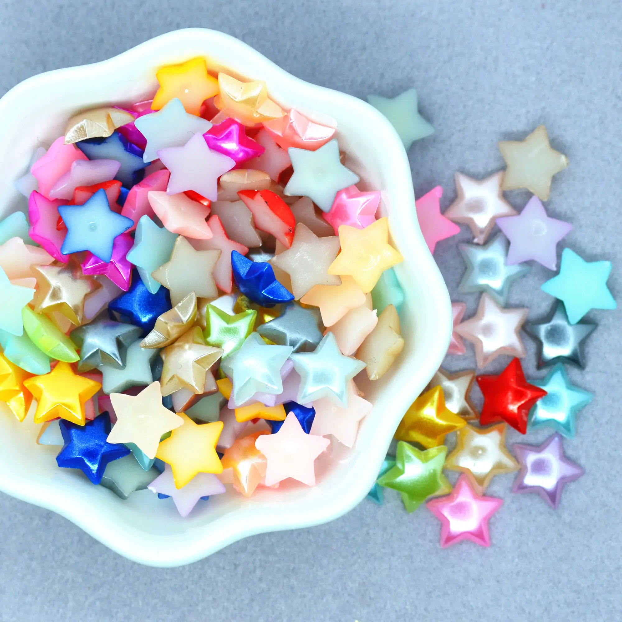 100 шт. Ассорти Цвета в форме жемчужин с плоским основанием Star Кабошоны желающих