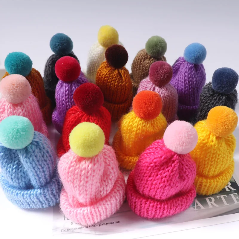 2 шт мини Красочные шерстяные вязаные шапки для волос брошь булавки женщин мужчин свитер рубашка куртка