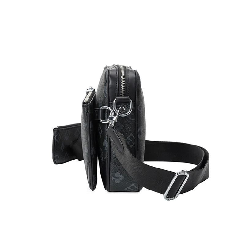 

2020 New European American Unisex 3-piece Shoulder Bag Playing Card Printing Satchels Messenger Bag Coin Purse bolsa feminina