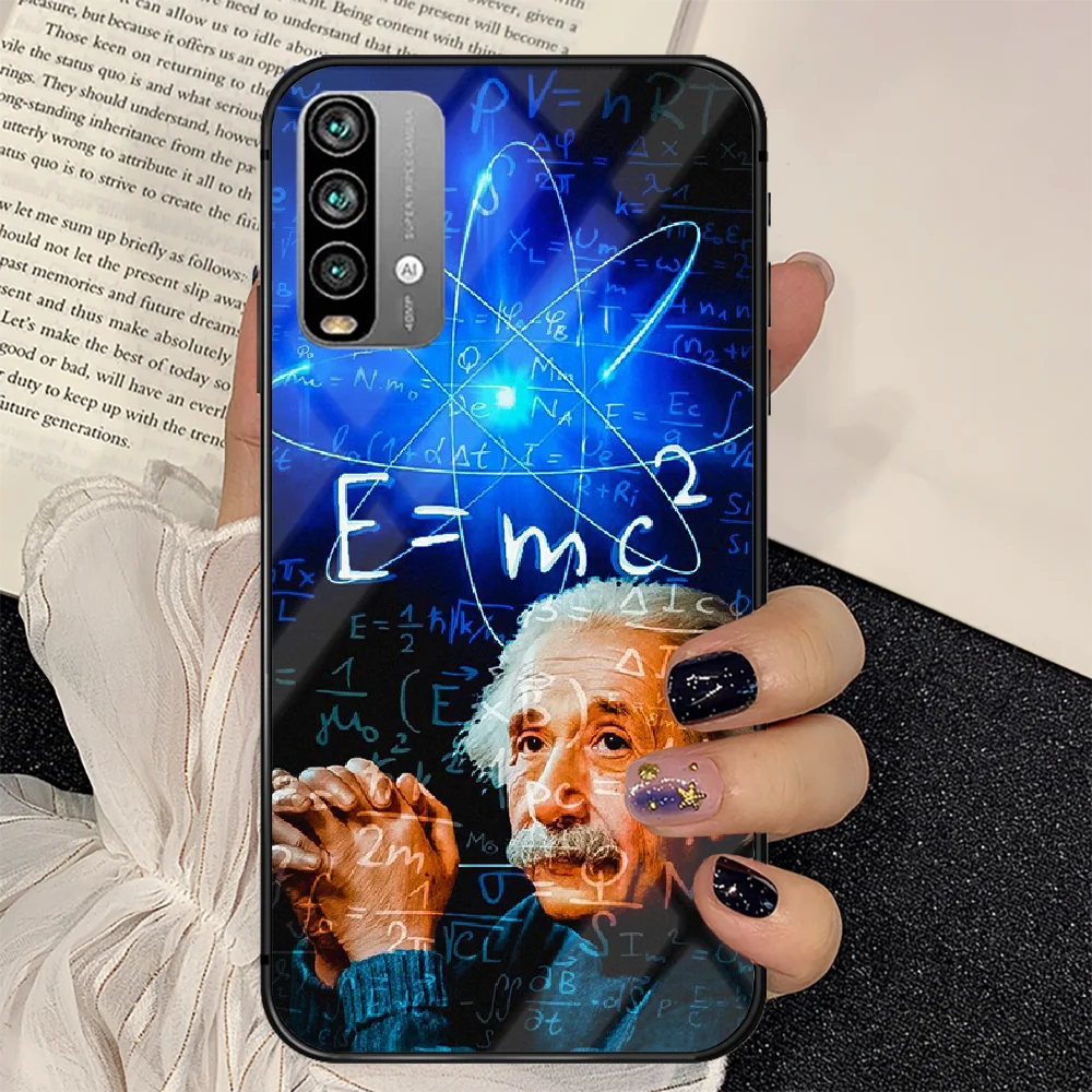 

Famous Scientist Physicist Phone Tempered Glass Case Cover For Xiaomi Redmi note k 7 8 9 10 30 40 A C T S Pro Phone case