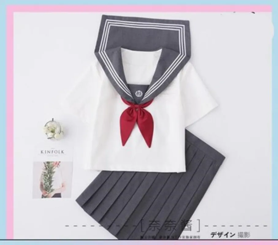 Школьная форма Jk в полоску милый Повседневный матросский костюм для девочек