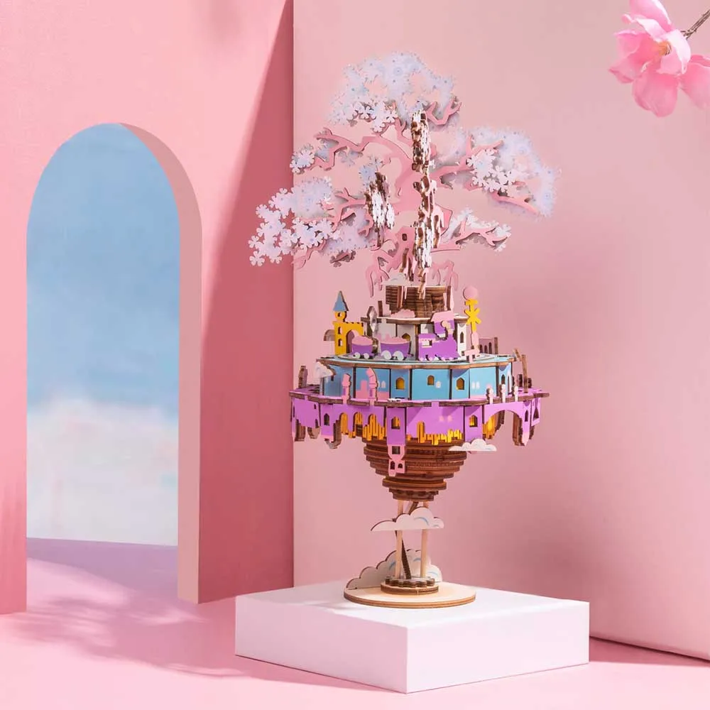 

Handmade Clockwork Music Box DIY Assemble Wooden Musical Boxes Birthday Gifts Teacher Kids Girlfriend Table Ornaments Decoration