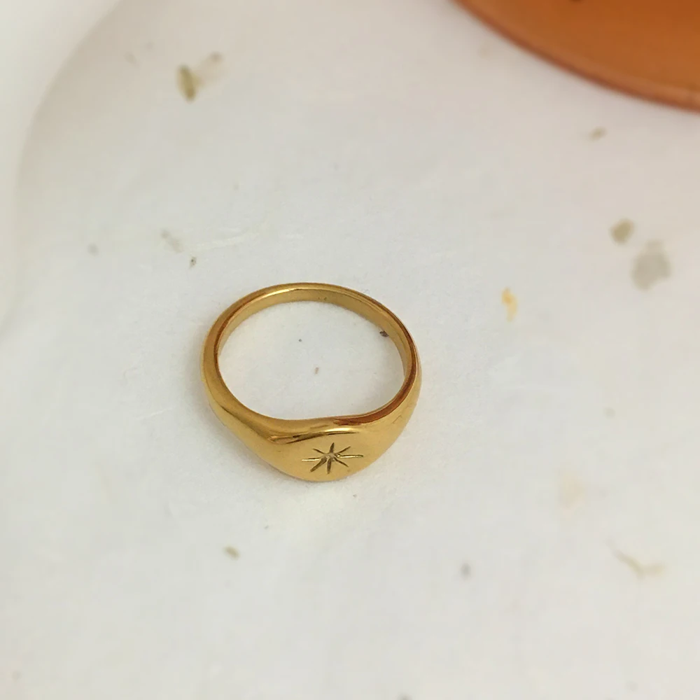 Monlansher модное Северная Звезда титановое стальное кольцо геометрические