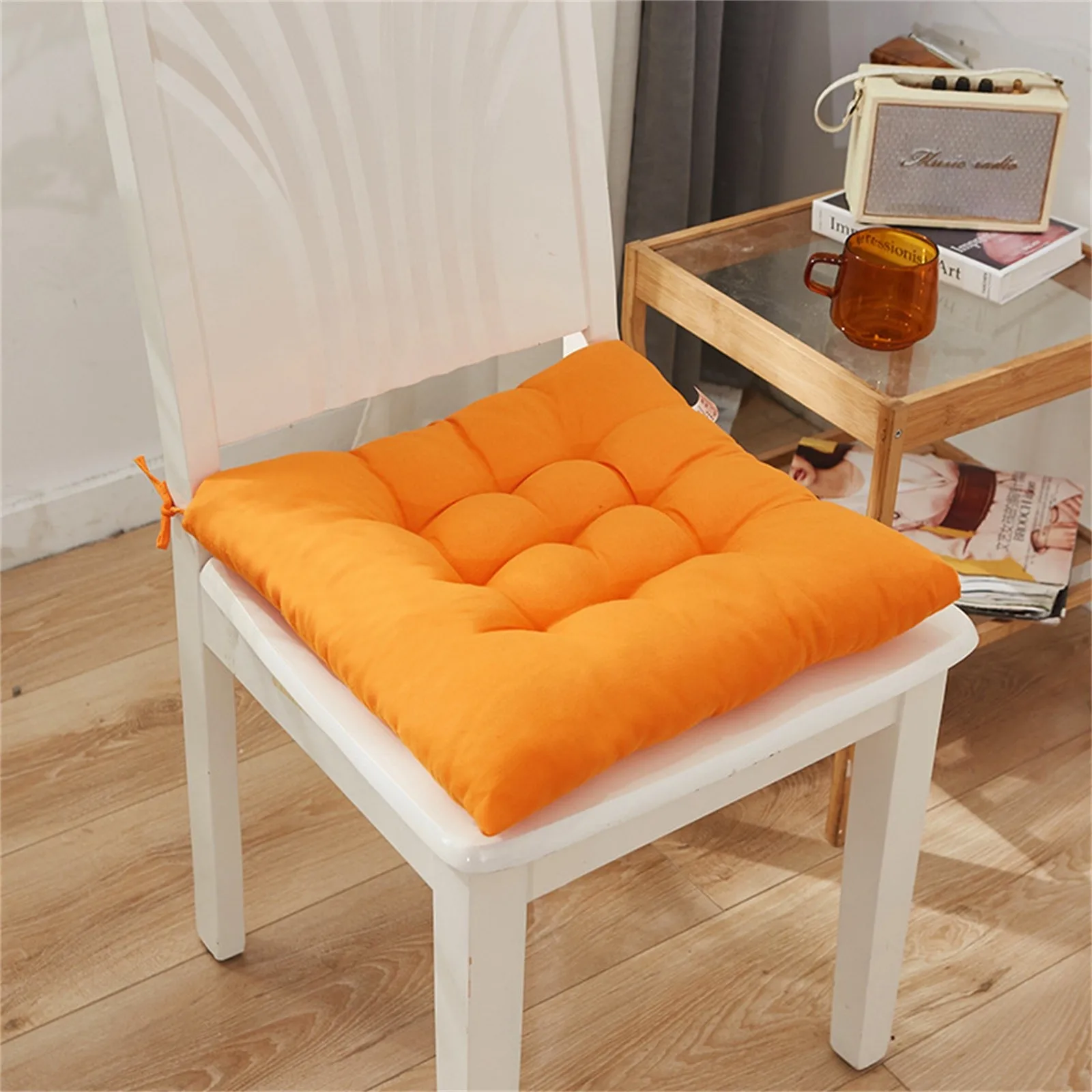 Мягкая квадратная подушка для стула утолщенная сиденья столовой патио дома