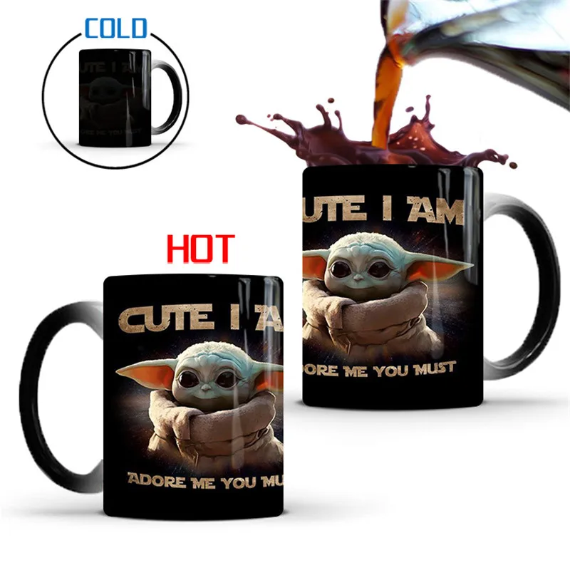 Детская керамическая кружка Yoda меняющая цвет коллекционная фигурка украшение