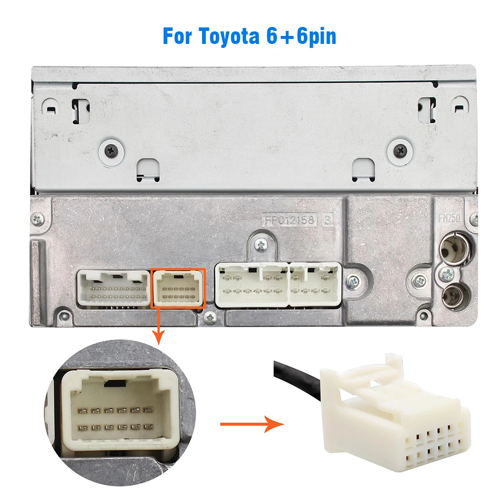 

Car MP3 USB AUX Adapter Radio CD Changer MP3 Player AUX Cable Replacement for Toyota (6+6) Car Accessories