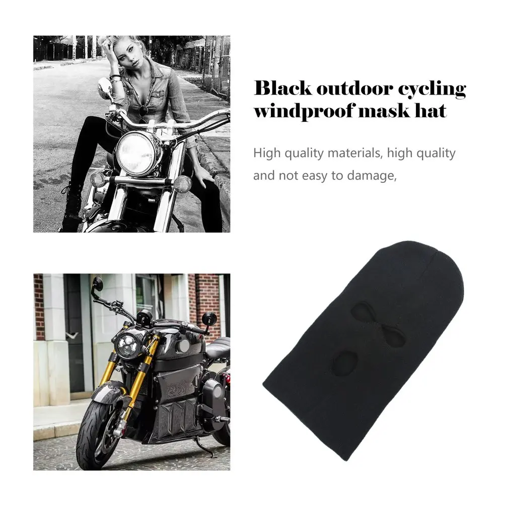 

Winter Warm Three Hole Wool Knitted Hat Forest Guard Baotou Hat Outdoor Cycling Windproof Mask Hat