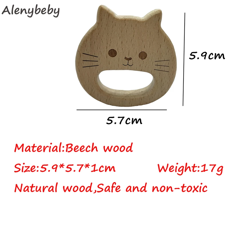 Деревянная натуральная деревянная игрушка-прорезыватель для детей детские