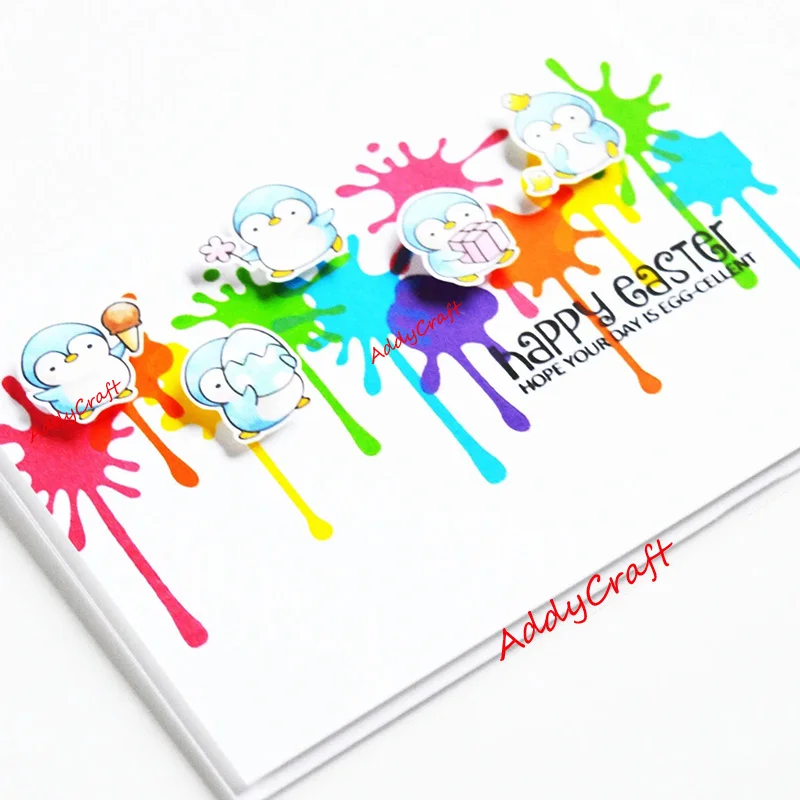 Ежедневные языки прозрачные наклейки и металлический Трафаретный вырубной