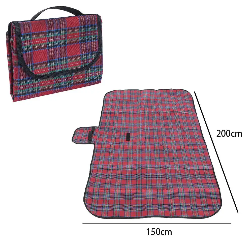 

Outdoors 150x200cm Moisture Resistant Pad Picnic Pad Oxford Cloth Practical Stripe Travel Picnic Mat Sturdy Multifunction