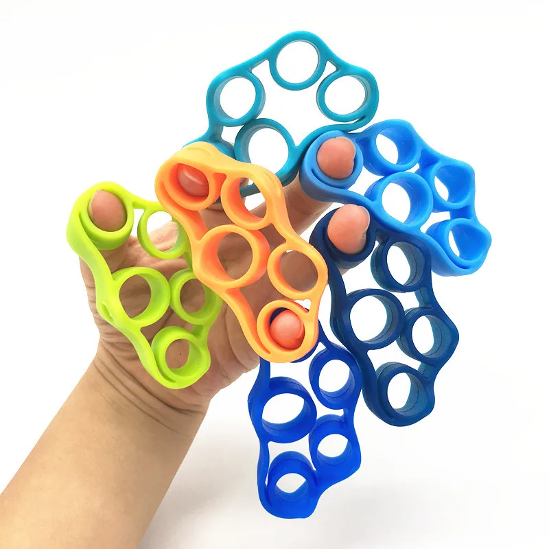

Hand Silicone Grip Device Fingers Exercise Stretcher Arthritis Grip Trainer Strengthen Rehabilitation Training To Relieve Pain