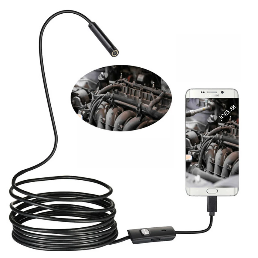 

5.5mm 8mm Lens Endoscope Camera Snake Semi Rigid Cable LED Light Waterproof USB Camera For Android Phone Pad PC Borescope