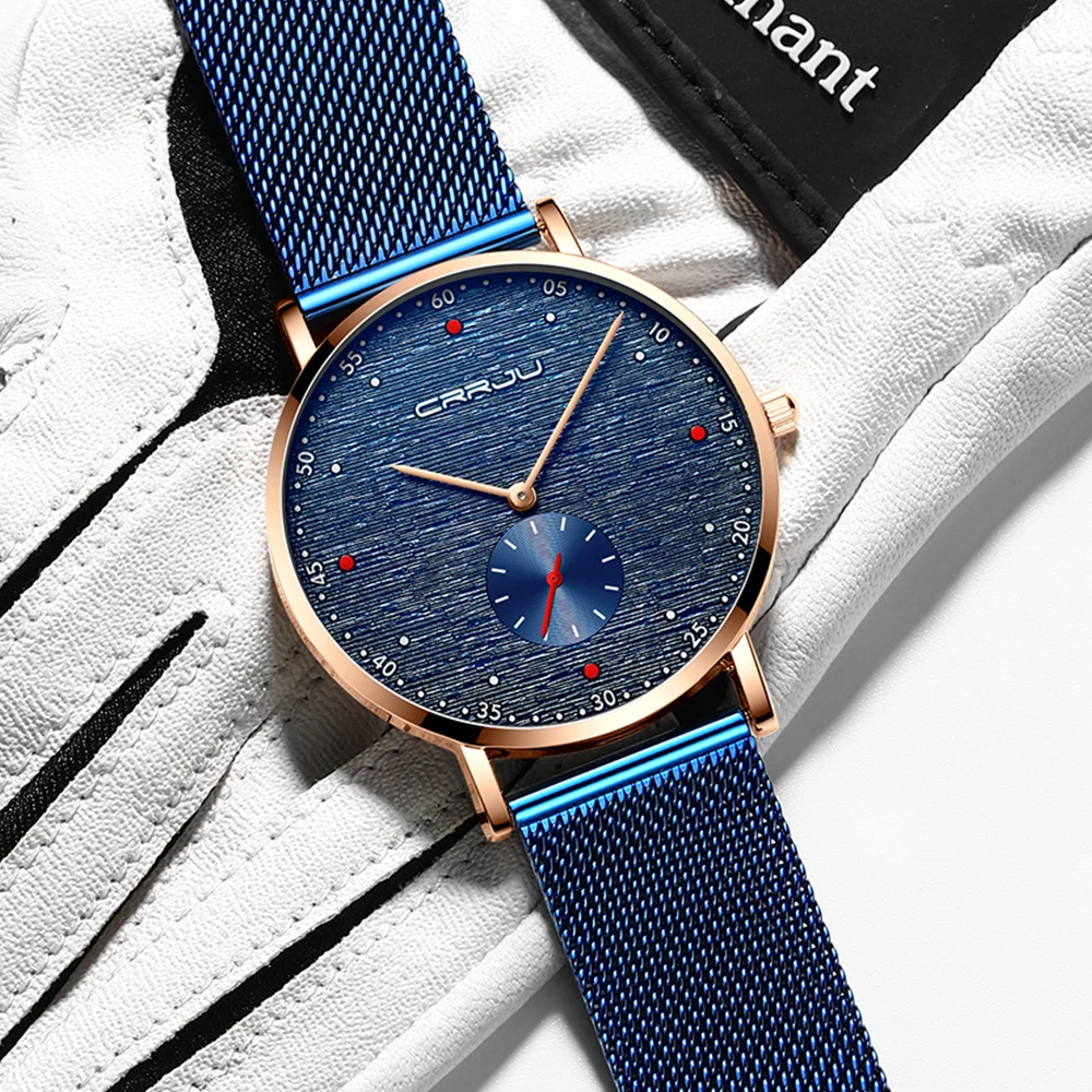 Reloj hombre CRRJU мужские часы Топ Бренд роскошные спортивные водонепроницаемые