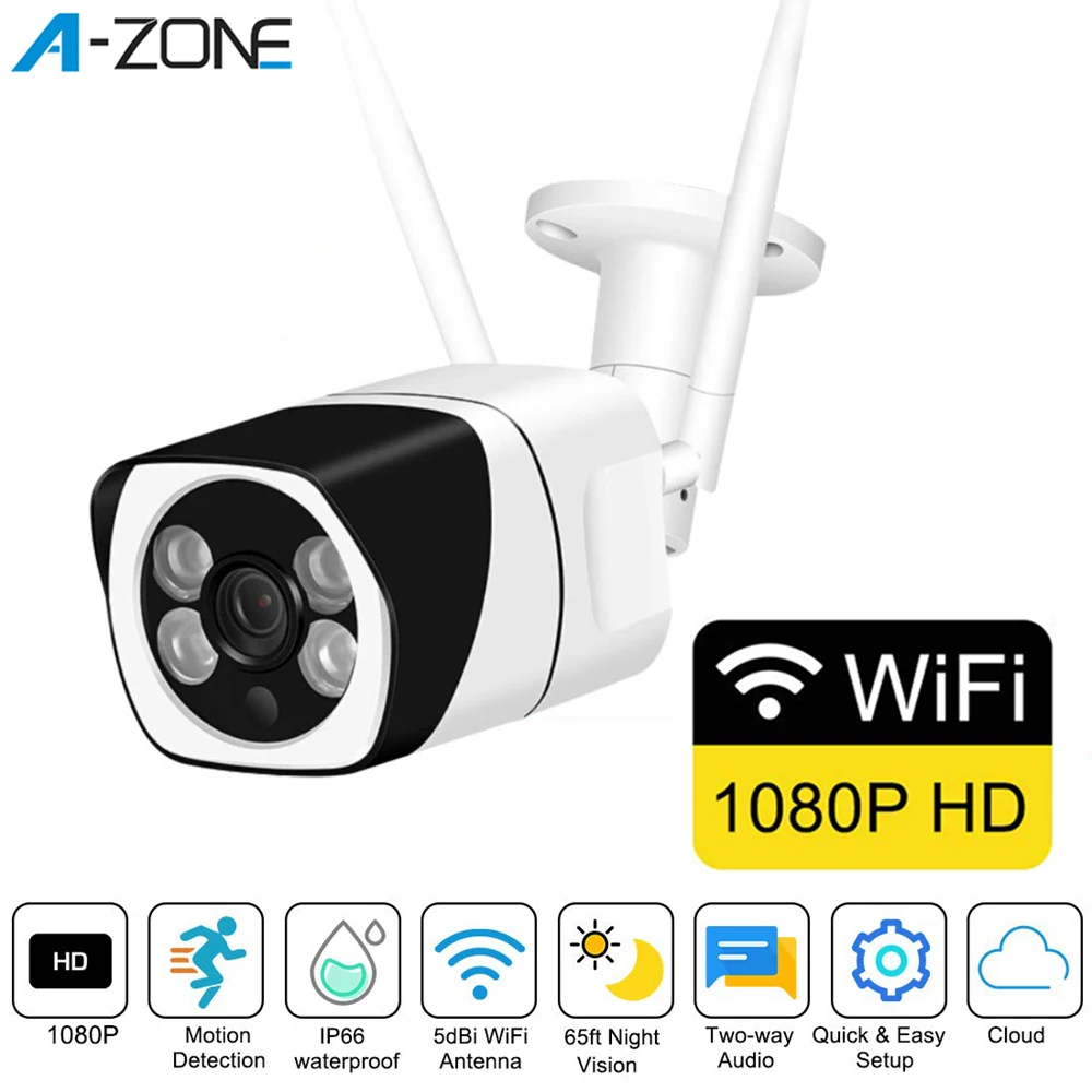 A ZONE ip камера 1080P наружная цилиндрическая безопасности с датчиком движения ночное