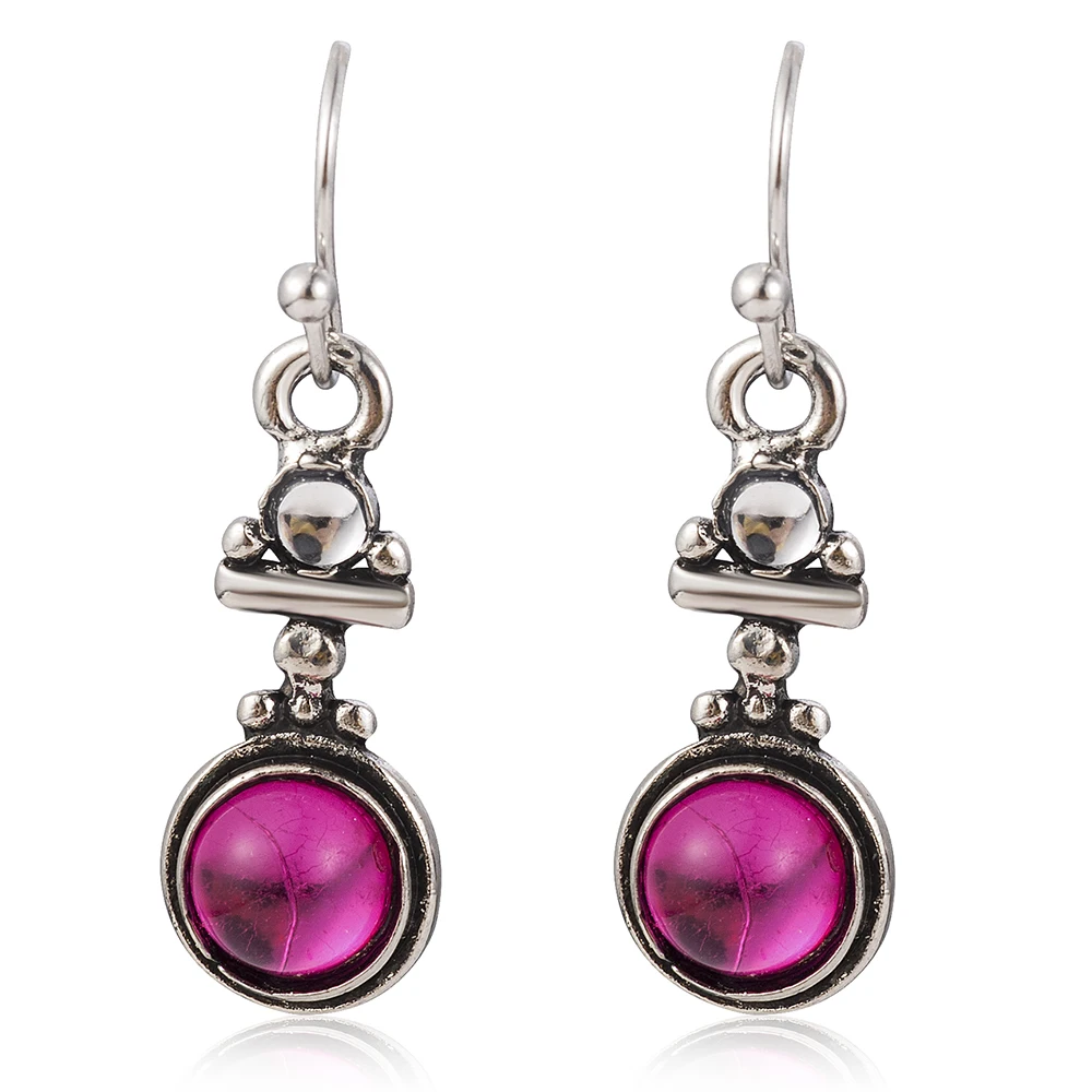 Vintage Pink Moonstone Earrings for Women, European & American Fashion Trend, Wholesale Jewelry Gift image 6