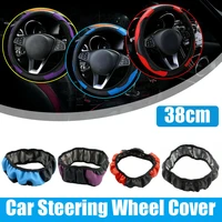 car steering wheel cover breathable anti slip pu leather steering covers suitable 37 38cm auto steering wheel protector