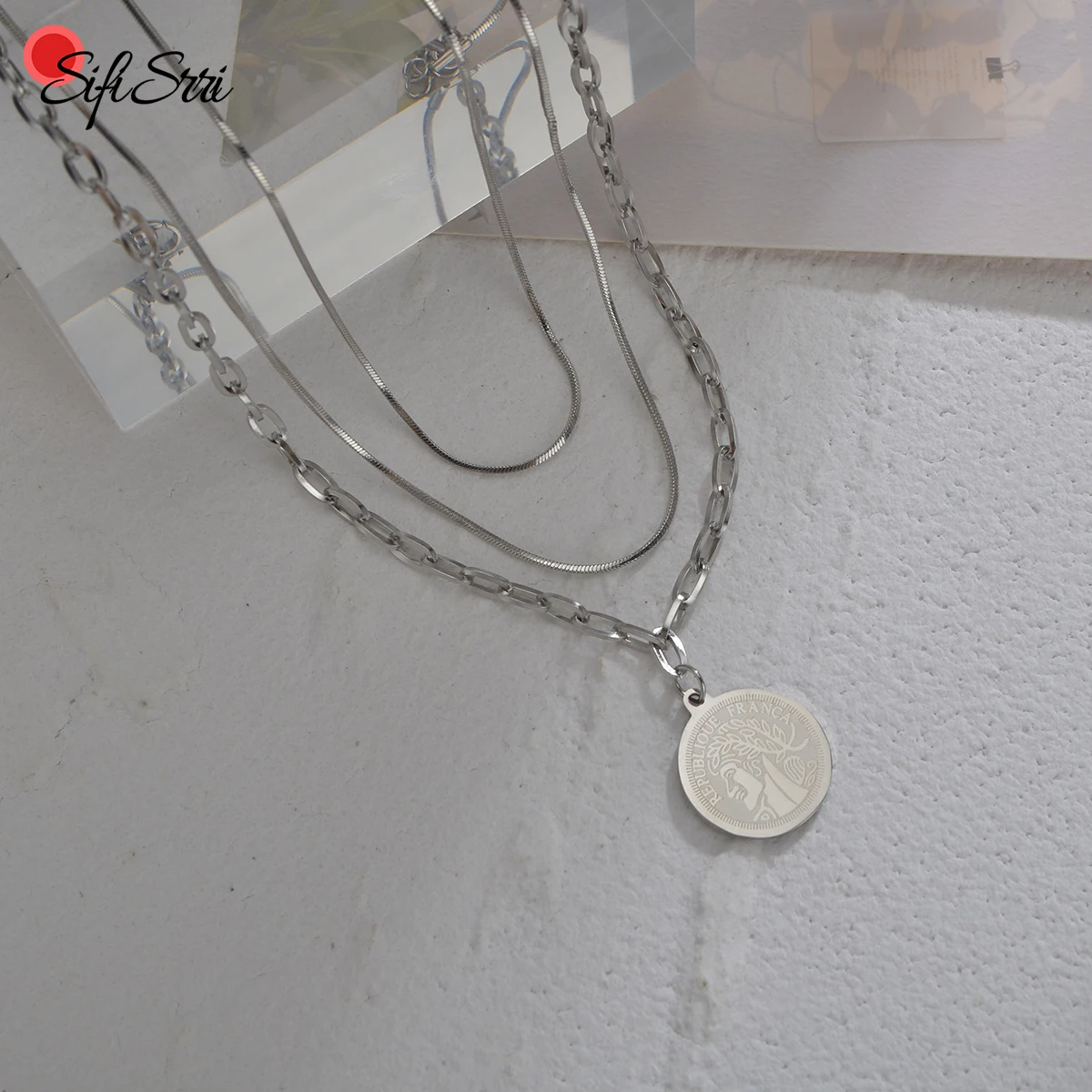 Женское винтажное трехслойное ожерелье Sifisrri с кулоном в виде королевы цепочка