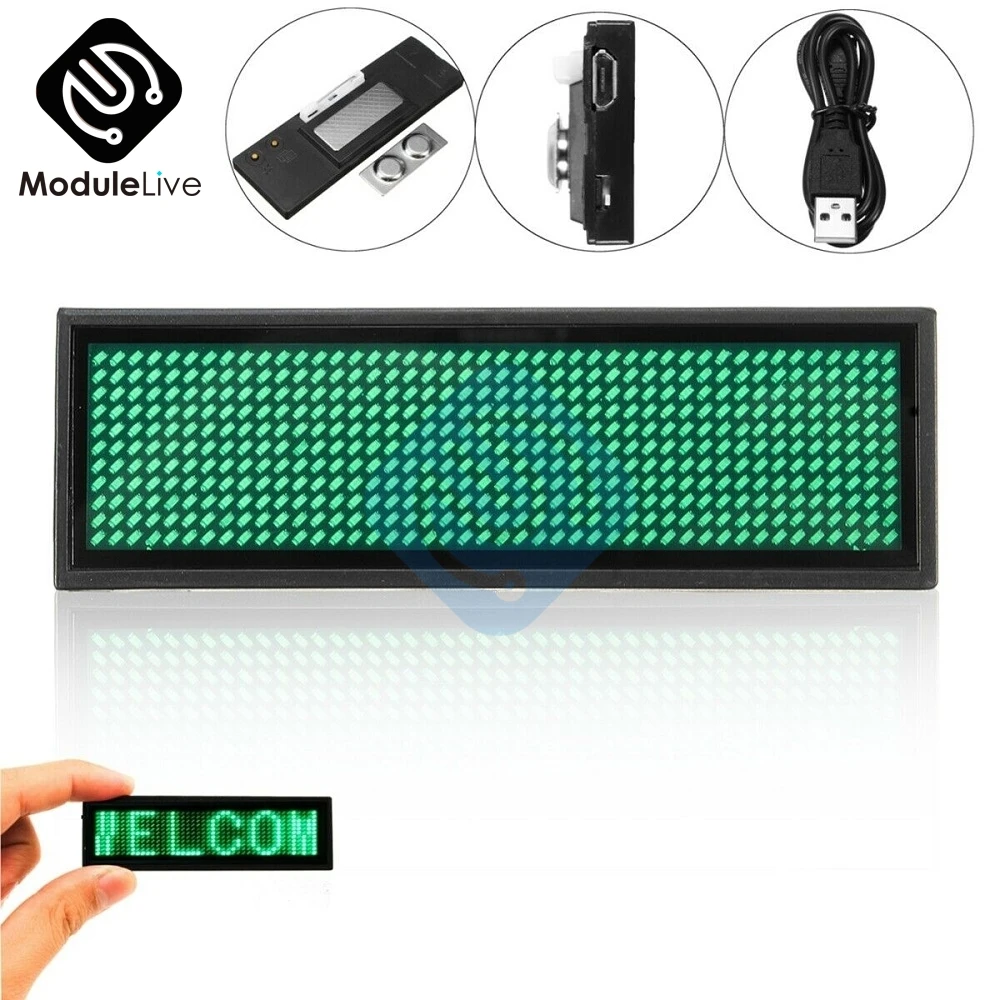Программируемый перезаряжаемый светодиодный мини-цифровой дисплей 4 цвета | Дом