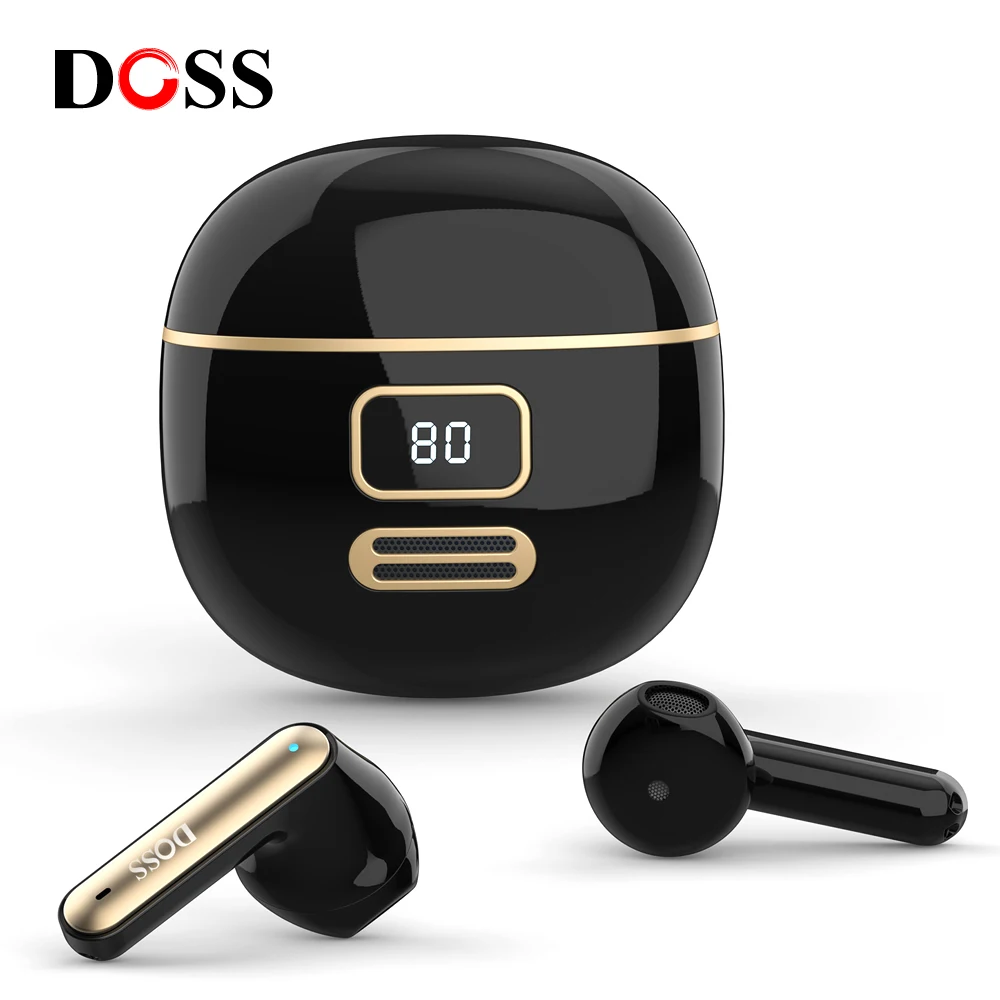 DOSS Retrobuds TWS Wireless Earbuds Bluetooth Earphone Built-in Microphone Hands Free Headset with 400mAh Charging Box Headphone