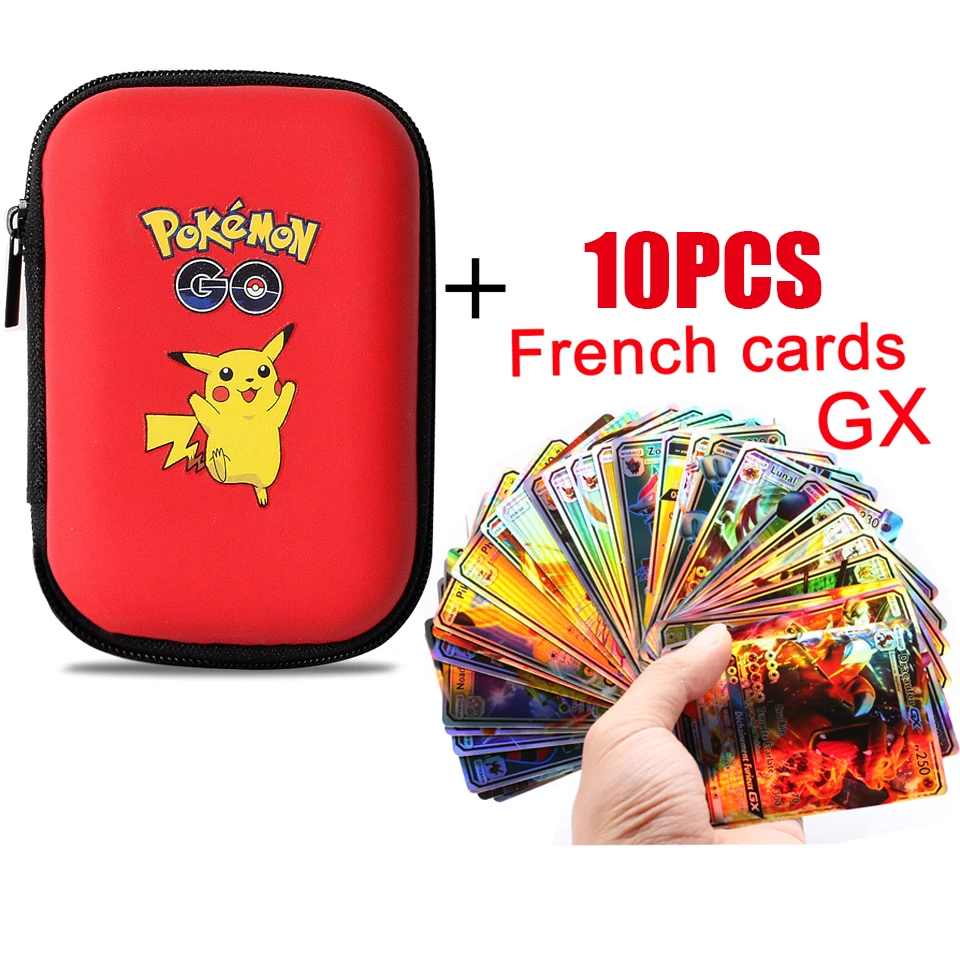 Tarjetas de Pok&eacute;mon de 50 capacidad, estuche r&iacute;gido de &aacute;lbum, soporte de juego de cartas, libro, caja de almacenamiento para auriculares, regalos de navidad-2