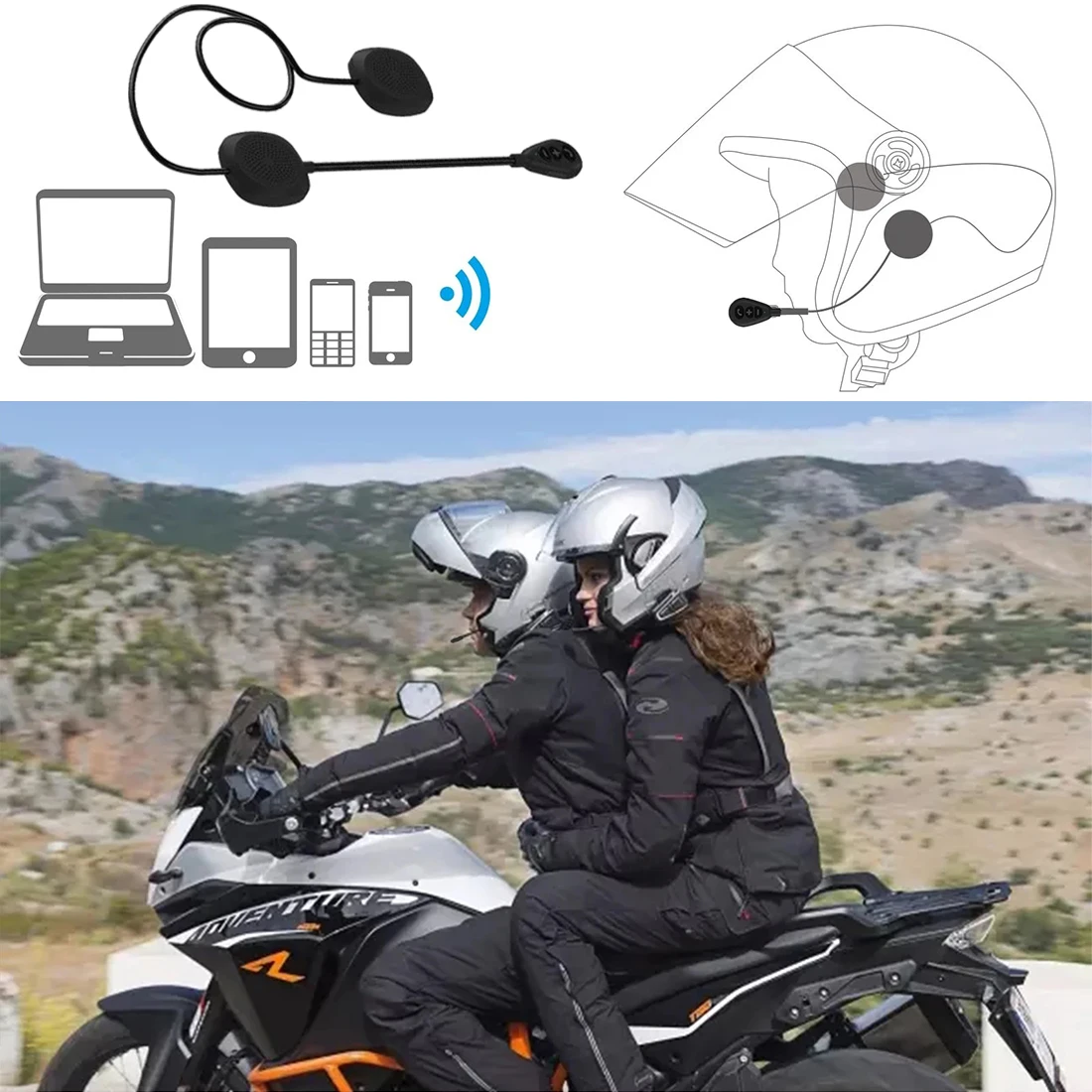 

Cheap MH05 Motorcycle Helmet bluetooth headphone Headset Wireless 5.0 Moto Helmet Speaker Headphone Handsfree Call Music Play