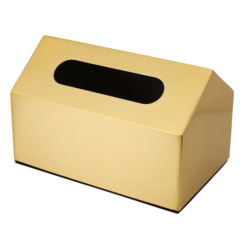 

European-style Tissue Box Modern Minimalist Living Room Table Decoration Golden Soft Decoration Tissue Boxes